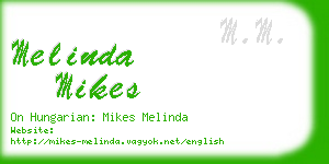 melinda mikes business card